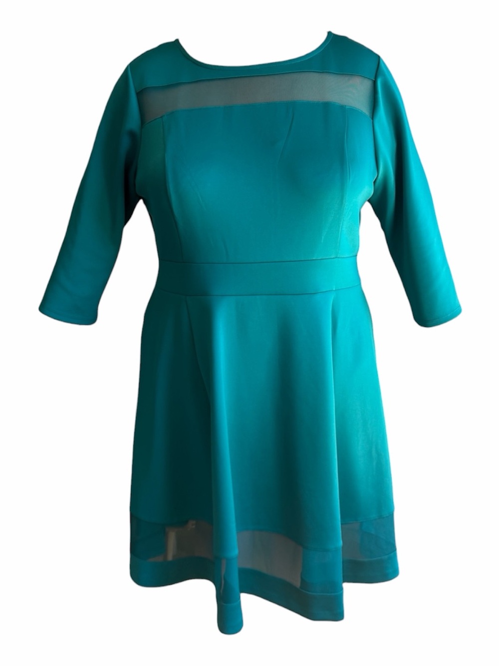 Lane Bryant Green Fit & Flare Dress